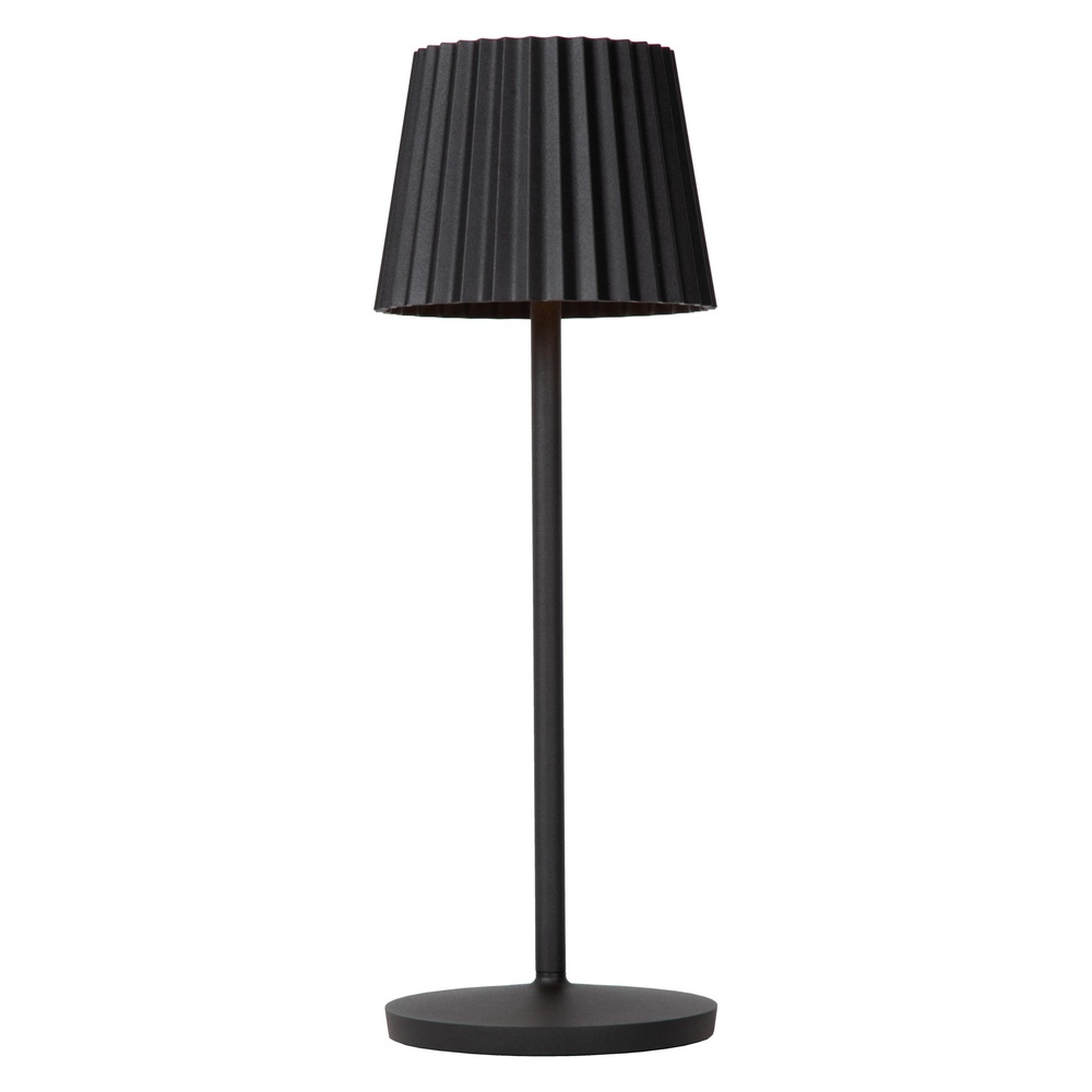 Lucide Oplaadbare tafellampJustine zwart met oplaadstation - 27889/02/30